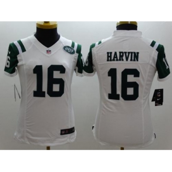 Women's Nike New York Jets #16 Percy Harvin White Stitched NFL Limited Jersey Women's Nike New York Jets #16 Percy Harvin White Stitched NFL Limited Jersey