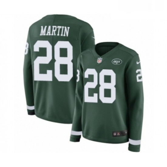 Womens Nike New York Jets 28 Curtis Martin Limited Green Therma Long Sleeve NFL Jersey Womens Nike New York Jets 28 Curtis Martin Limited Green Therma Long Sleeve NFL Jersey
