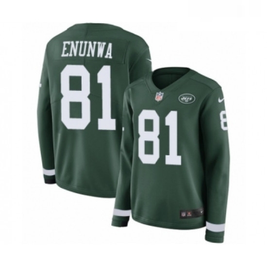 Womens Nike New York Jets 81 Quincy Enunwa Limited Green Therma Long Sleeve NFL Jersey Womens Nike New York Jets 81 Quincy Enunwa Limited Green Therma Long Sleeve NFL Jersey