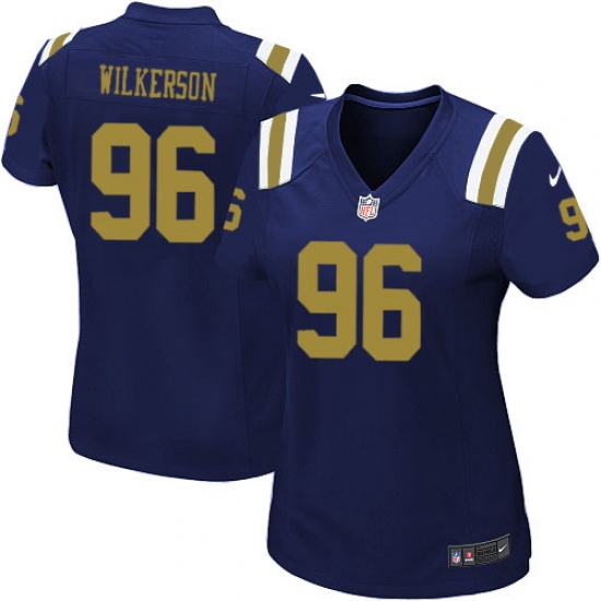 Women's Nike New York Jets #96 Muhammad Wilkerson Elite Navy Blue Alternate NFL Women's Nike New York Jets #96 Muhammad Wilkerson Elite Navy Blue Alternate NFL