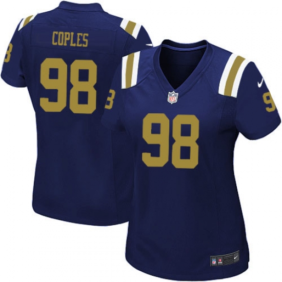 Women's Nike New York Jets #98 Quinton Coples Limited Navy Blue Alternate NFL Women's Nike New York Jets #98 Quinton Coples Limited Navy Blue Alternate NFL