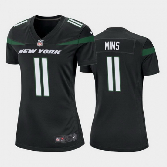 women denzel mims new york jets black game jersey women denzel mims new york jets black game jersey