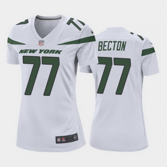 women mekhi becton new york jets white game jersey women mekhi becton new york jets white game jersey