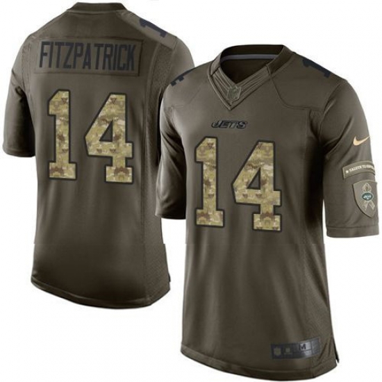 Nike Jets #14 Ryan Fitzpatrick Green Youth Stitched NFL Limited Salute to Service Jersey Nike Jets #14 Ryan Fitzpatrick Green Youth Stitched NFL Limited Salute to Service Jersey