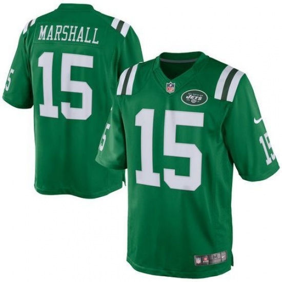 Nike Jets #15 Brandon Marshall Green Youth Stitched NFL Elite Rush Jersey Nike Jets #15 Brandon Marshall Green Youth Stitched NFL Elite Rush Jersey