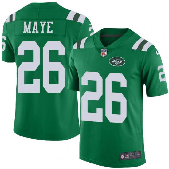 Nike Jets #26 Marcus Maye Green Youth Stitched NFL Limited Rush Jersey Nike Jets #26 Marcus Maye Green Youth Stitched NFL Limited Rush Jersey