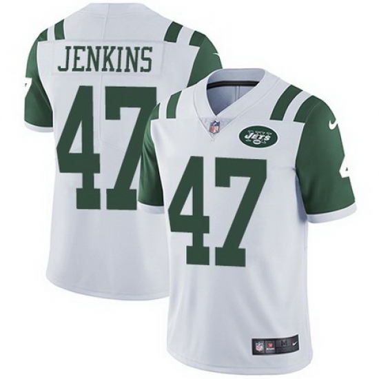 Nike Jets 47 Jordan Jenkins White Youth Vapor Untouchable Limited Jersey Nike Jets 47 Jordan Jenkins White Youth Vapor Untouchable Limited Jersey