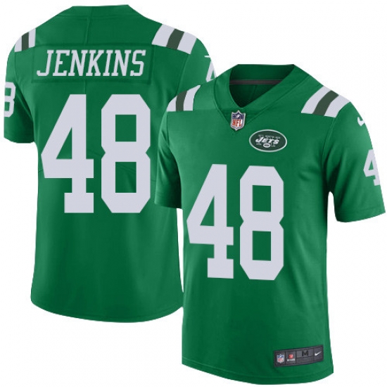 Nike Jets #48 Jordan Jenkins Green Youth Stitched NFL Limited Rush Jersey Nike Jets #48 Jordan Jenkins Green Youth Stitched NFL Limited Rush Jersey