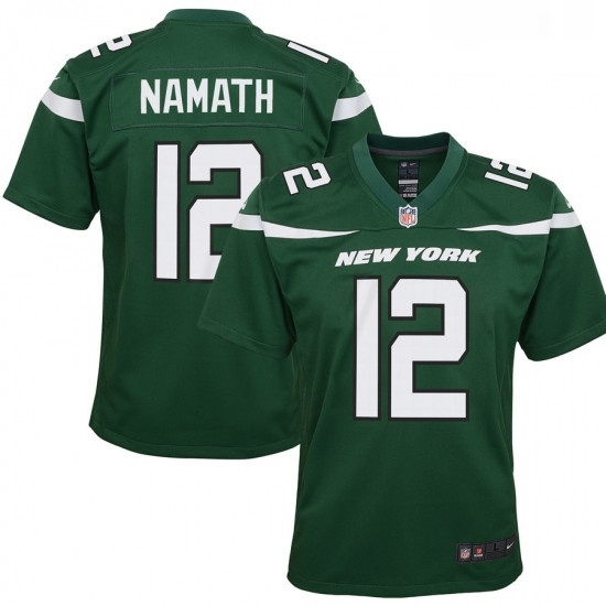 Youth New York Jets 12 Joe Namath NikeRetired Player Game Jersey Green Youth New York Jets 12 Joe Namath NikeRetired Player Game Jersey Green
