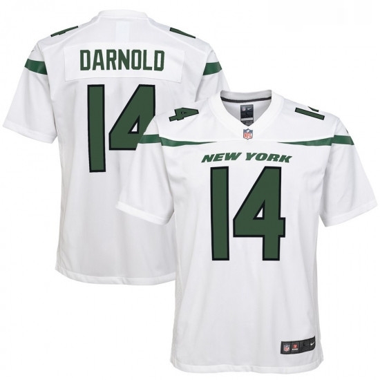 Youth New York Jets 14 Sam Darnold Nike Game Jersey White 2 Youth New York Jets 14 Sam Darnold Nike Game Jersey White 2