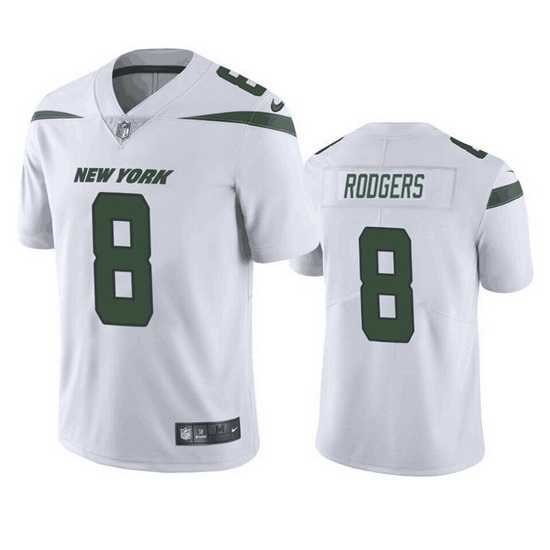 Youth New York Jets 8 Aaron Rodgers White Vapor Untouchable Limited Stitched Jersey Youth New York Jets 8 Aaron Rodgers White Vapor Untouchable Limited Stitched Jersey