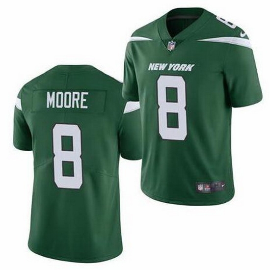 Youth New York Jets Elijah Moore #8 Green Vapor Limited Stitched Football Jersey Youth New York Jets Elijah Moore #8 Green Vapor Limited Stitched Football Jersey
