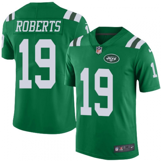 Youth Nike Jets 19 Andre Roberts Green Stitched NFL Limited Rush Jersey Youth Nike Jets 19 Andre Roberts Green Stitched NFL Limited Rush Jersey