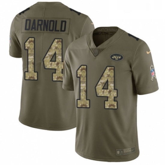 Youth Nike New York Jets 14 Sam Darnold Limited OliveCamo 2017 Salute to Service NFL Jersey Youth Nike New York Jets 14 Sam Darnold Limited OliveCamo 2017 Salute to Service NFL Jersey