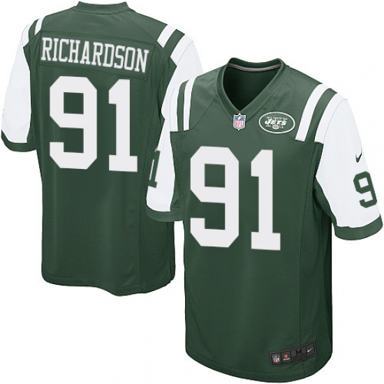 Youth Nike New York Jets #91 Sheldon Richardson Elite Green Team Color NFL Jersey Youth Nike New York Jets #91 Sheldon Richardson Elite Green Team Color NFL Jersey