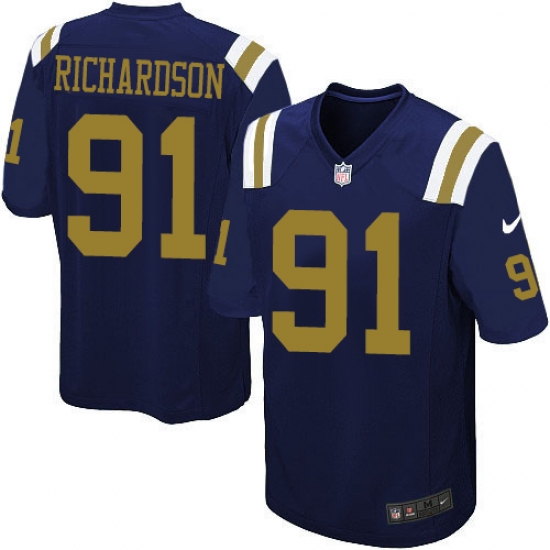 Youth Nike New York Jets #91 Sheldon Richardson Elite Navy Blue Alternate NFL Youth Nike New York Jets #91 Sheldon Richardson Elite Navy Blue Alternate NFL