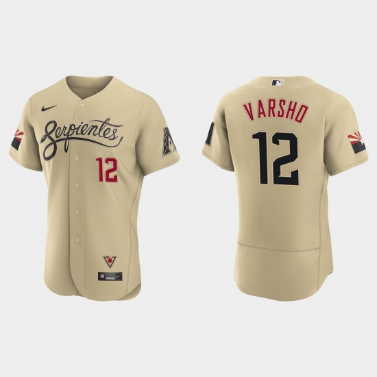Arizona Diamondbacks 12 Daulton Varsho Men Nike 2021 City Connect Authentic MLB Jersey Gold Arizona Diamondbacks 12 Daulton Varsho Men Nike 2021 City Connect Authentic MLB Jersey Gold