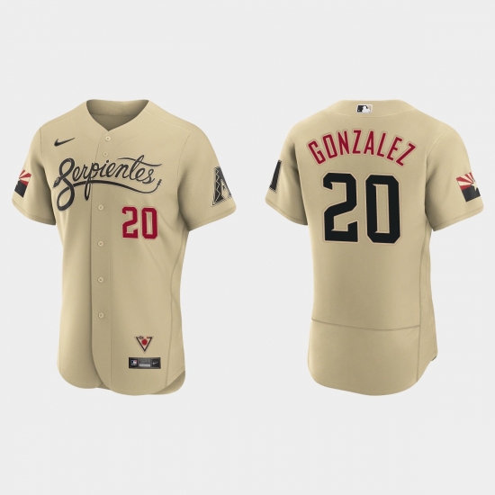 Arizona Diamondbacks 20 Luis Gonzalez Men Nike 2021 City Connect Authentic MLB Jersey Gold Arizona Diamondbacks 20 Luis Gonzalez Men Nike 2021 City Connect Authentic MLB Jersey Gold