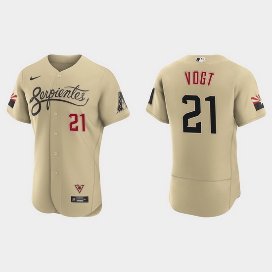 Arizona Diamondbacks 21 Stephen Vogt Men Nike 2021 City Connect Authentic MLB Jersey Gold Arizona Diamondbacks 21 Stephen Vogt Men Nike 2021 City Connect Authentic MLB Jersey Gold