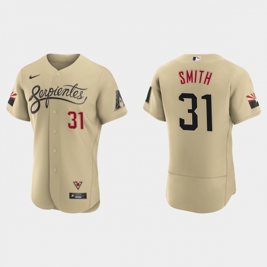 Arizona Diamondbacks 31 Caleb Smith Men Nike 2021 City Connect Authentic MLB Jersey Gold Arizona Diamondbacks 31 Caleb Smith Men Nike 2021 City Connect Authentic MLB Jersey Gold