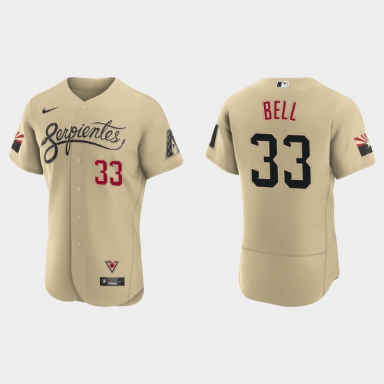 Arizona Diamondbacks 33 Jay Bell Men Nike 2021 City Connect Authentic MLB Jersey Gold Arizona Diamondbacks 33 Jay Bell Men Nike 2021 City Connect Authentic MLB Jersey Gold