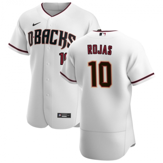 Men Arizona Diamondbacks 10 Josh Rojas Men Nike White Crimson Flex Base Home Team MLB Jersey Men Arizona Diamondbacks 10 Josh Rojas Men Nike White Crimson Flex Base Home Team MLB Jersey