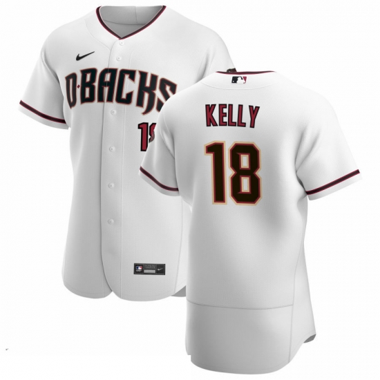 Men Arizona Diamondbacks 18 Carson Kelly Men Nike White Crimson Flex Base Home Team MLB Jersey Men Arizona Diamondbacks 18 Carson Kelly Men Nike White Crimson Flex Base Home Team MLB Jersey