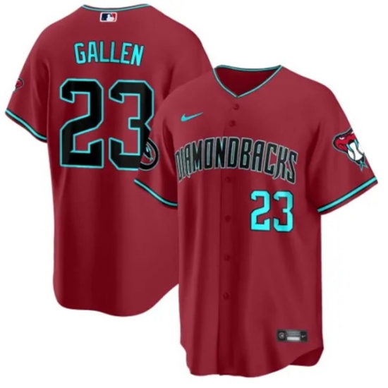 Men Arizona Diamondbacks 23 Zac Gallen 2023 24 Red Cool Base Stitched Baseball Jersey Men Arizona Diamondbacks 23 Zac Gallen 2023 24 Red Cool Base Stitched Baseball Jersey