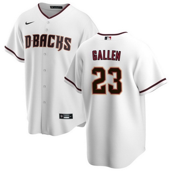Men Arizona Diamondbacks 23 Zac Gallen White Cool Base Stitched Baseball Jersey Men Arizona Diamondbacks 23 Zac Gallen White Cool Base Stitched Baseball Jersey