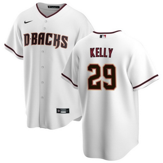 Men Arizona Diamondbacks 29 Merrill Kelly White Cool Base Stitched Baseball Jersey Men Arizona Diamondbacks 29 Merrill Kelly White Cool Base Stitched Baseball Jersey