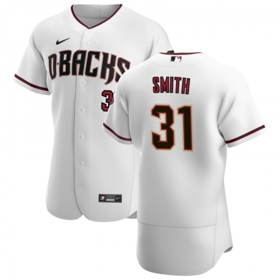 Men Arizona Diamondbacks 31 Caleb Smith Men Nike White Crimson Flex Base Home Team MLB Jersey Men Arizona Diamondbacks 31 Caleb Smith Men Nike White Crimson Flex Base Home Team MLB Jersey