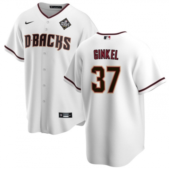 Men Arizona Diamondbacks 37 Kevin Ginkel White 2023 World Series Cool Base Stitched Baseball Jersey Men Arizona Diamondbacks 37 Kevin Ginkel White 2023 World Series Cool Base Stitched Baseball Jersey