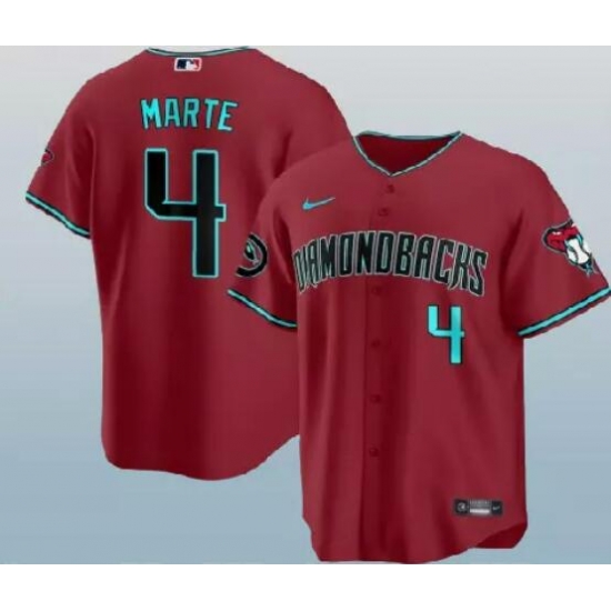 Men Arizona Diamondbacks #4 Ketel Marte 2024 Red Stitched MLB Jersey Men Arizona Diamondbacks #4 Ketel Marte 2024 Red Stitched MLB Jersey