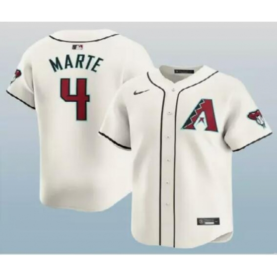 Men Arizona Diamondbacks #4 Ketel Marte 2024 White Stitched MLB Jersey Men Arizona Diamondbacks #4 Ketel Marte 2024 White Stitched MLB Jersey