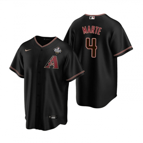 Men Arizona Diamondbacks 4 Ketel Marte Black 2023 World Series Cool Base Stitched Baseball Jersey Men Arizona Diamondbacks 4 Ketel Marte Black 2023 World Series Cool Base Stitched Baseball Jersey