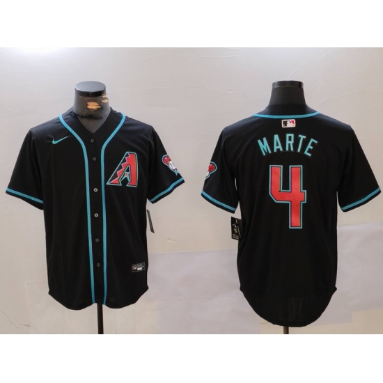 Men Arizona Diamondbacks 4 Ketel Marte Black Cool Base Stitched Baseball Jersey Men Arizona Diamondbacks 4 Ketel Marte Black Cool Base Stitched Baseball Jersey
