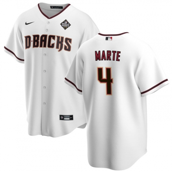 Men Arizona Diamondbacks 4 Ketel Marte White 2023 World Series Cool Base Stitched Jersey Men Arizona Diamondbacks 4 Ketel Marte White 2023 World Series Cool Base Stitched Jersey