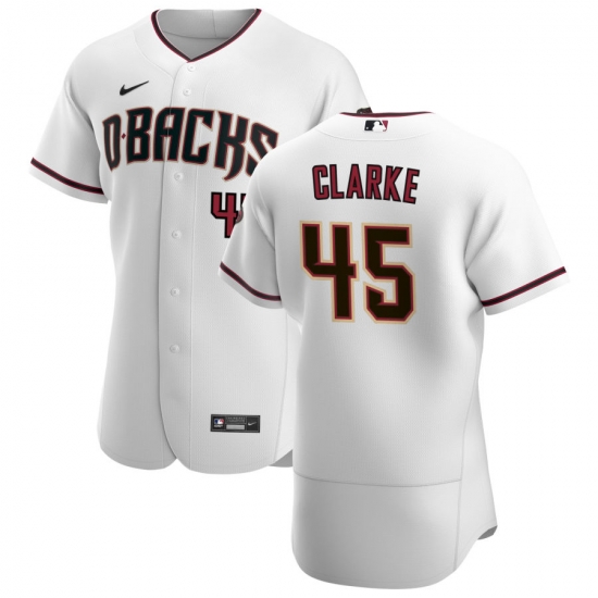 Men Arizona Diamondbacks 45 Taylor Clarke Men Nike White Crimson Flex Base Home Team MLB Jersey Men Arizona Diamondbacks 45 Taylor Clarke Men Nike White Crimson Flex Base Home Team MLB Jersey