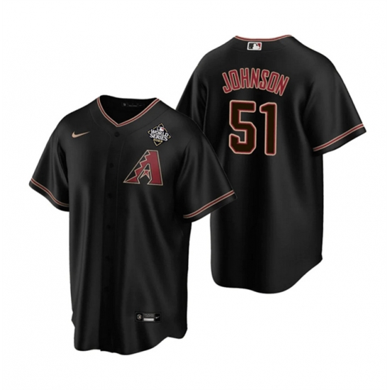 Men Arizona Diamondbacks 51 Randy Johnson Black 2023 World Series Cool Base Stitched Baseball Jersey Men Arizona Diamondbacks 51 Randy Johnson Black 2023 World Series Cool Base Stitched Baseball Jersey