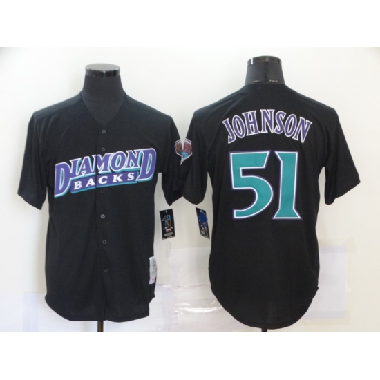 Men Arizona Diamondbacks 51 Randy Johnson Black Cooperstown Collection Jersey Men Arizona Diamondbacks 51 Randy Johnson Black Cooperstown Collection Jersey