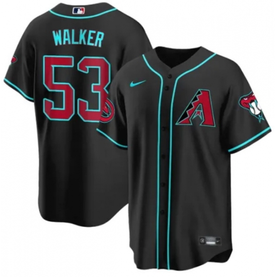 Men Arizona Diamondbacks 53 Christian Walker 2023 24 Black Cool Base Stitched Baseball Jersey Men Arizona Diamondbacks 53 Christian Walker 2023 24 Black Cool Base Stitched Baseball Jersey