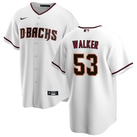 Men Arizona Diamondbacks 53 Christian Walker White Cool Base Stitched Baseball Jersey Men Arizona Diamondbacks 53 Christian Walker White Cool Base Stitched Baseball Jersey