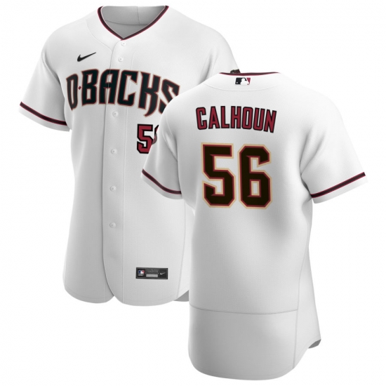 Men Arizona Diamondbacks 56 Kole Calhoun Men Nike White Crimson Flex Base Home Team MLB Jersey Men Arizona Diamondbacks 56 Kole Calhoun Men Nike White Crimson Flex Base Home Team MLB Jersey
