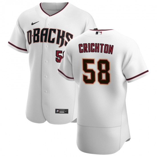 Men Arizona Diamondbacks 58 Stefan Crichton Men Nike White Crimson Flex Base Home Team MLB Jersey Men Arizona Diamondbacks 58 Stefan Crichton Men Nike White Crimson Flex Base Home Team MLB Jersey