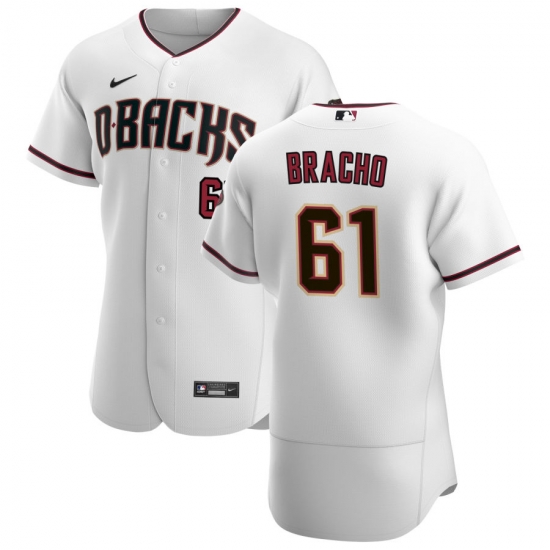 Men Arizona Diamondbacks 61 Silvino Bracho Men Nike White Crimson Flex Base Home Team MLB Jersey Men Arizona Diamondbacks 61 Silvino Bracho Men Nike White Crimson Flex Base Home Team MLB Jersey