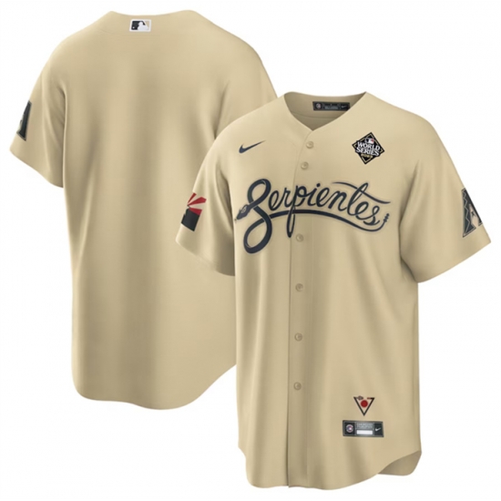 Men Arizona Diamondbacks Blank Gold 2023 World Series City Connect Cool Base Stitched Baseball Jersey Men Arizona Diamondbacks Blank Gold 2023 World Series City Connect Cool Base Stitched Baseball Jersey