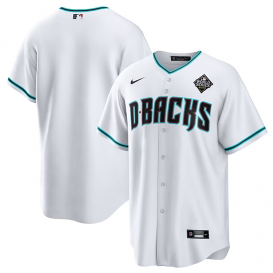 Men Arizona Diamondbacks Blank White 2023 World Series Cool Base Stitched Baseball Jersey Men Arizona Diamondbacks Blank White 2023 World Series Cool Base Stitched Baseball Jersey