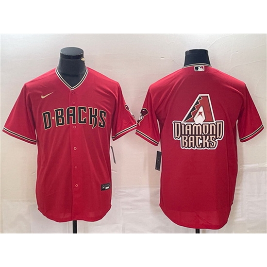 Men Arizona Diamondbacks Red Team Big Logo Cool Base Stitched Baseball Jersey S Men Arizona Diamondbacks Red Team Big Logo Cool Base Stitched Baseball Jersey S