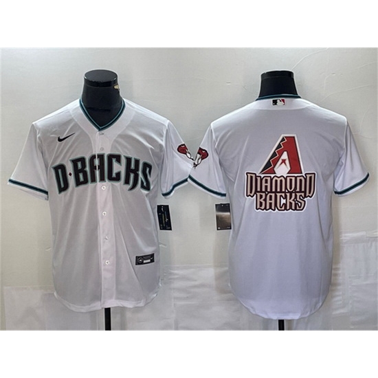 Men Arizona Diamondbacks White Team Big Logo Cool Base Stitched Baseball JerseyS Men Arizona Diamondbacks White Team Big Logo Cool Base Stitched Baseball JerseyS