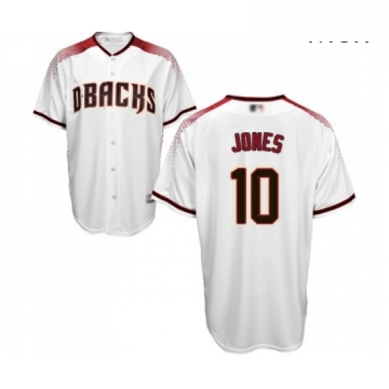 Mens Arizona Diamondbacks 10 Adam Jones Replica White Home Cool Base Baseball Jersey Mens Arizona Diamondbacks 10 Adam Jones Replica White Home Cool Base Baseball Jersey